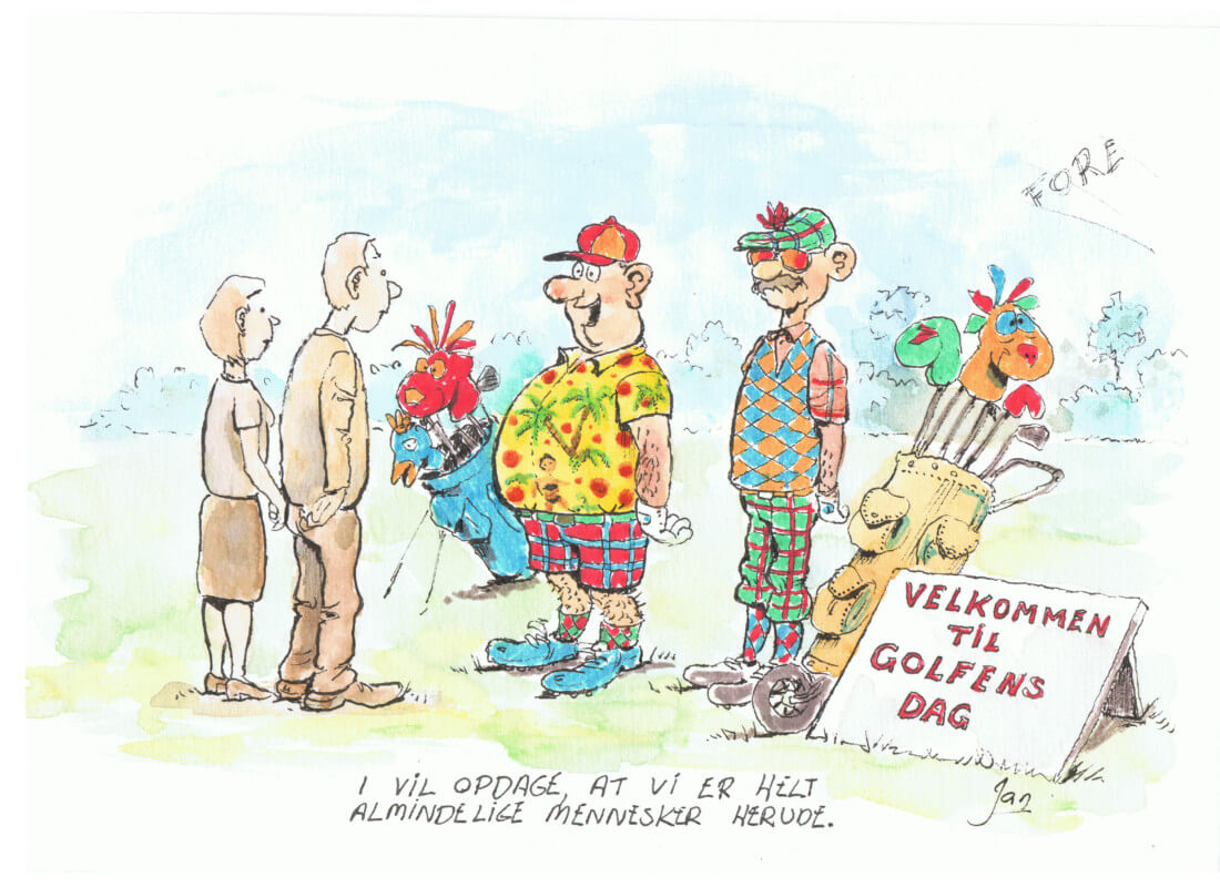 Bilderesultater for golfspiller tegning